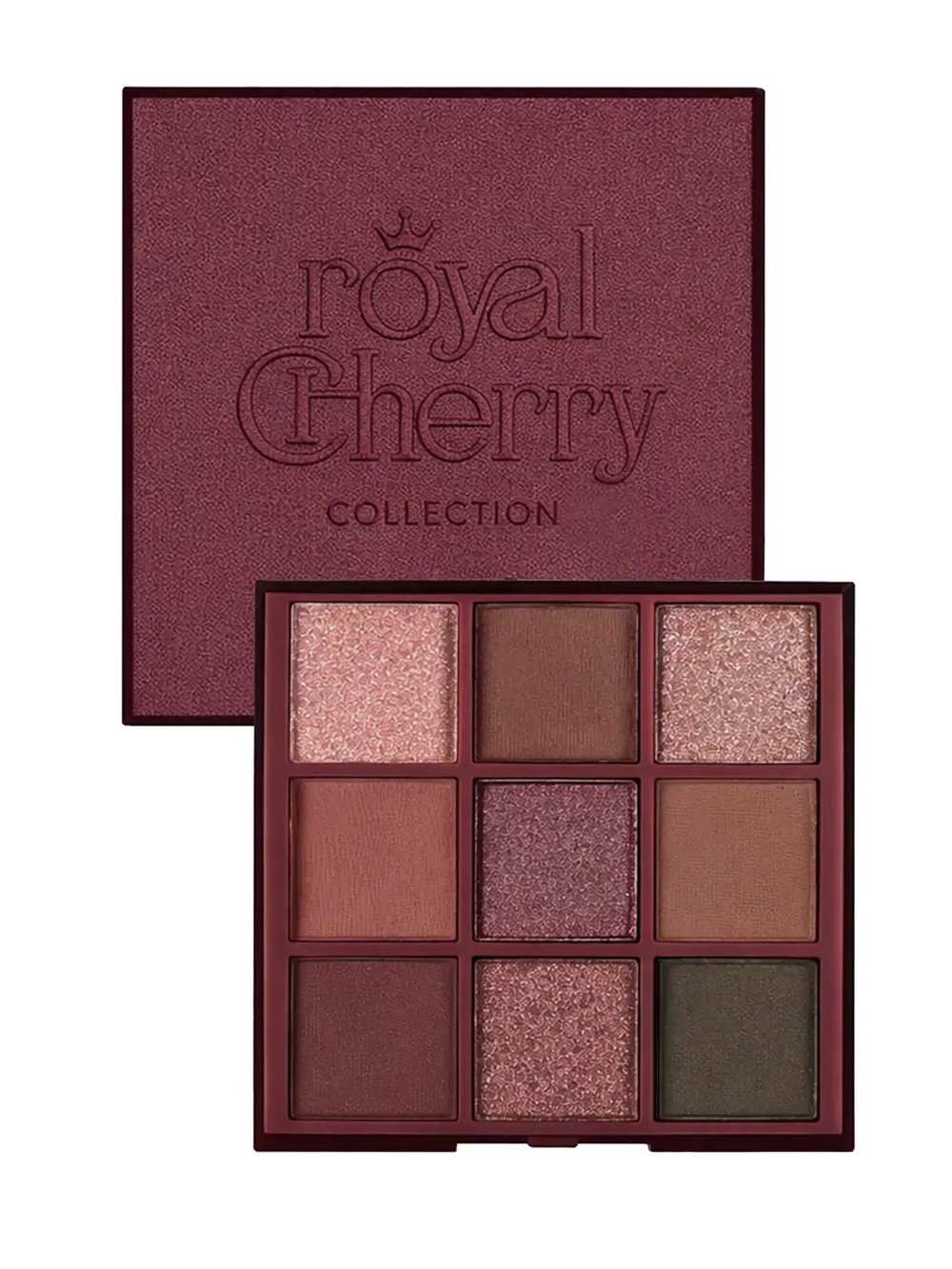 Farmasi Royal Cherry 9-Color Eyeshadow Palette - Cherry, Rose, Mauve, Brown